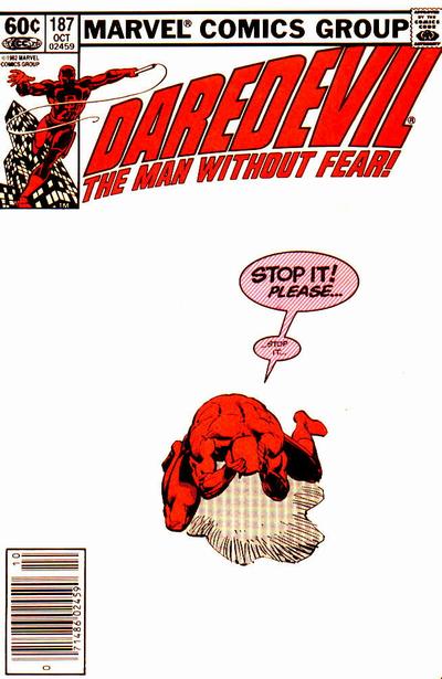 Cover to Daredevil #187 by Frank Miller