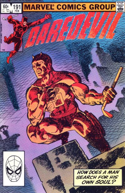 Cover to Daredevil #191 by Frank Miller