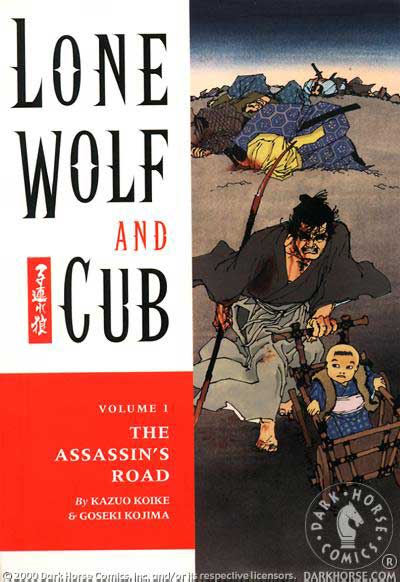 Cover to Lone Wolf and Cub #1 Dark Horse Comics version by Frank Miller