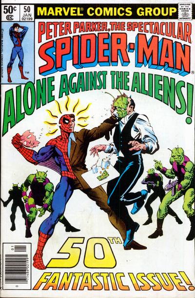 Cover to The Spectacular Spider-Man #50 by Frank Miller